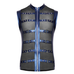 NEK Veste avec zip Top Eclino Bleu métallisé